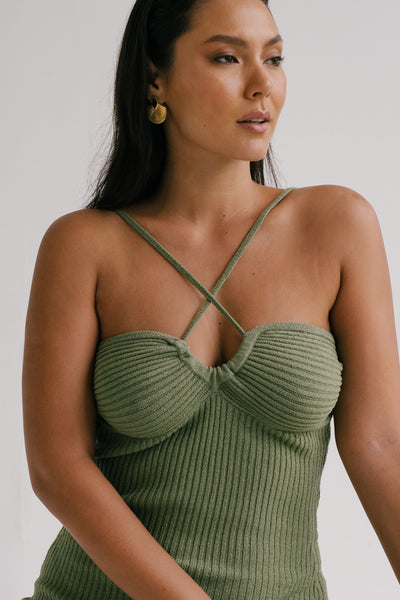 Arya Dress Green